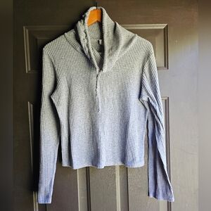 Paper Crane medium grey long sleeve with drawstring turtleneck